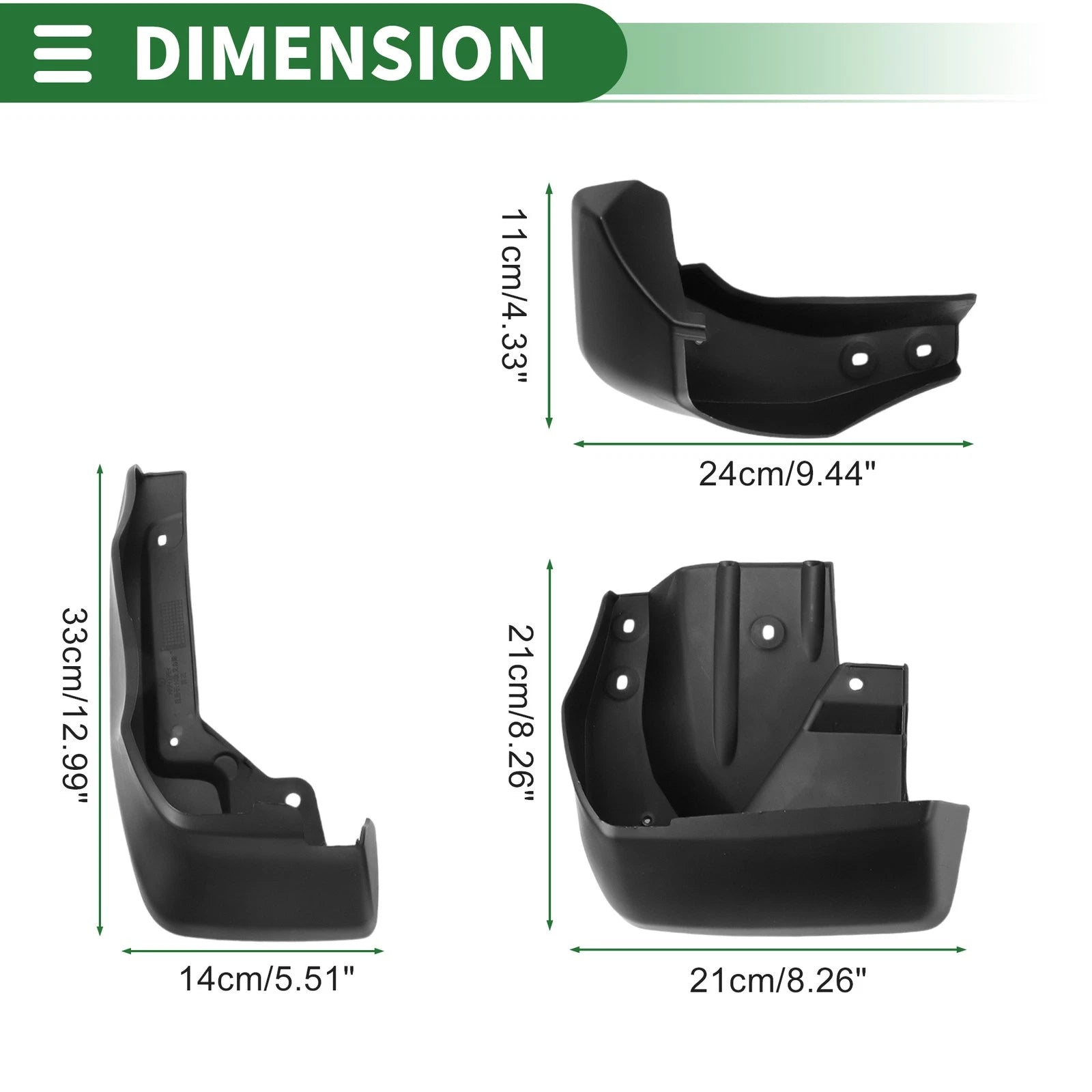 Mud Flaps Splash Guards Set of 4 for Honda Elysion (2022–2023)