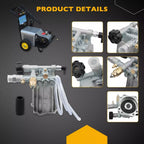 2.2 GPM 2400 PSI Axial Cam Pressure Washer Pump for Various Models