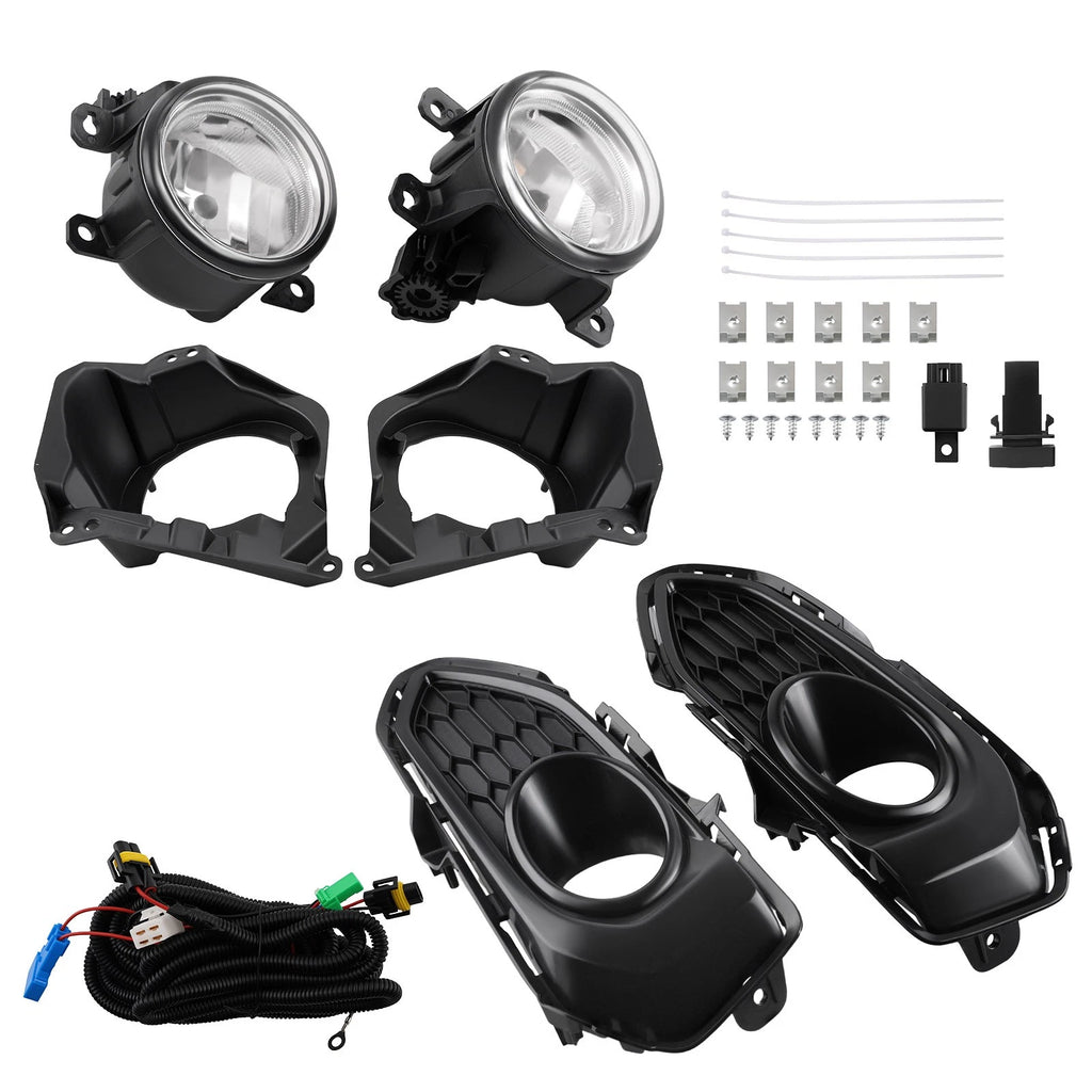Pair Front Bumper Fog Lights for Honda Fit (2018–2020) W/Wiring Switch