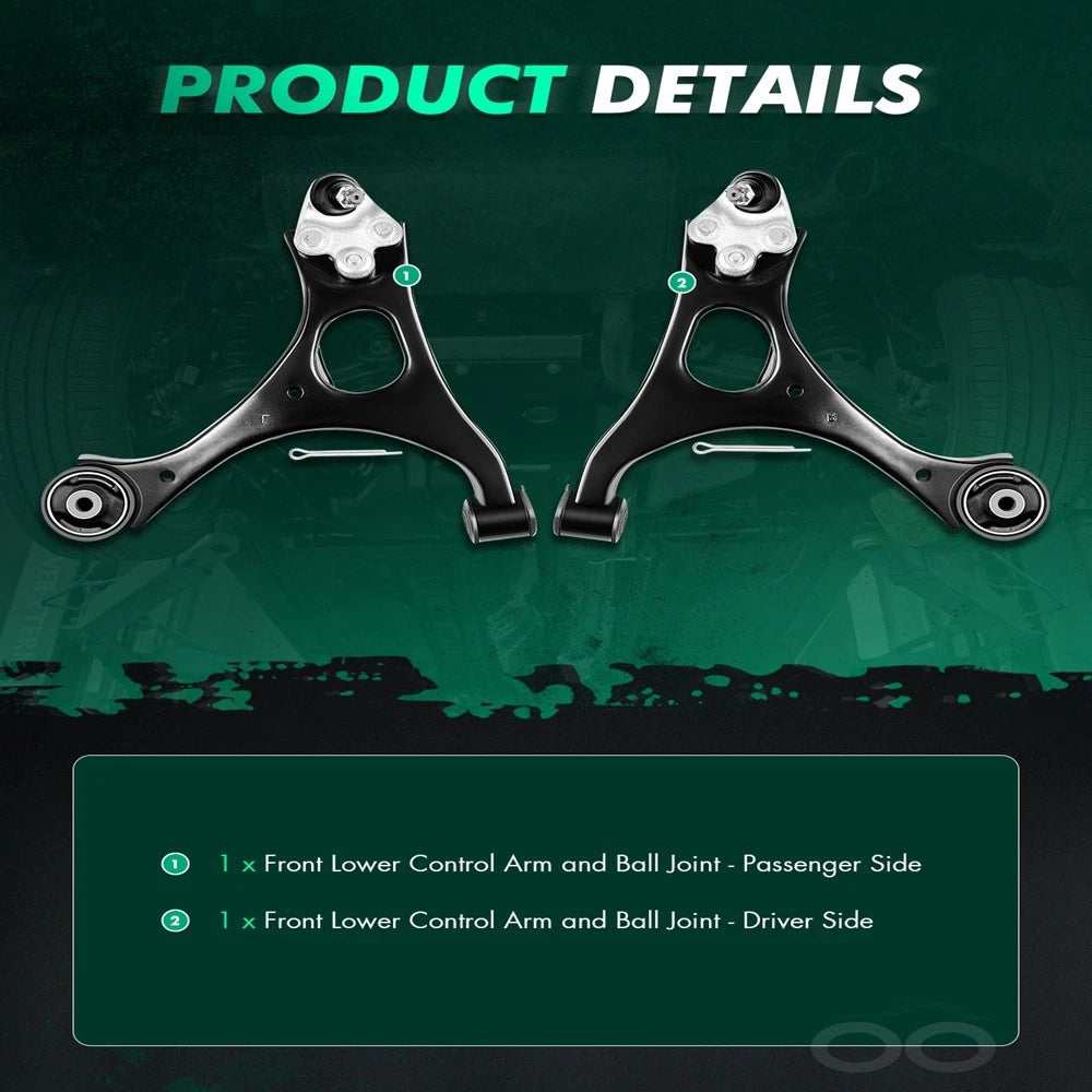 2X Control Arm Ball Joint Assembly for Honda Civic (2006–2011)