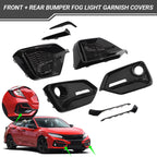 Fog Light Garnish Covers for Honda Civic FK7 Hatchback (2017–2021)