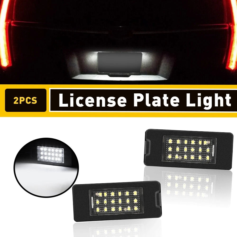 2X 18-LED White License Plate Light for Cadillac ATS Escalade ESV (2015–2019)