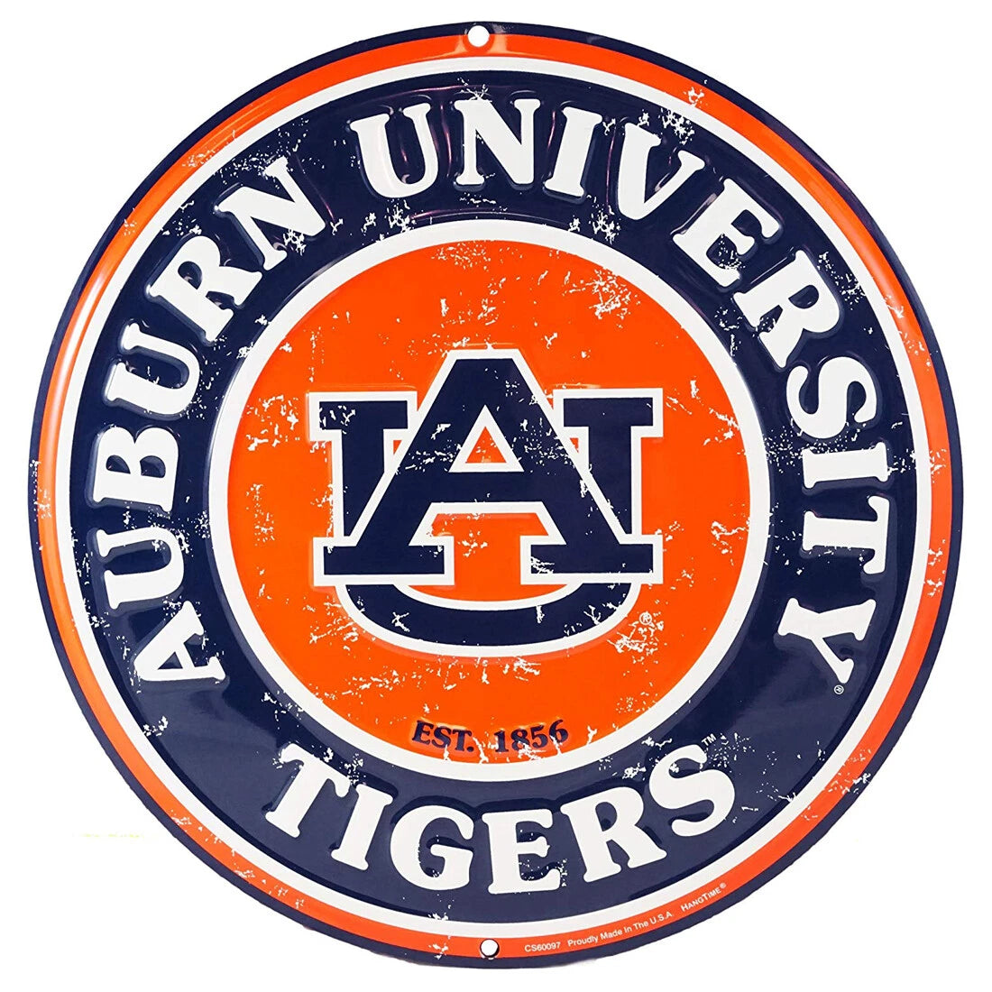 12" Round Decorative Wall Sign for Auburn University Tigers