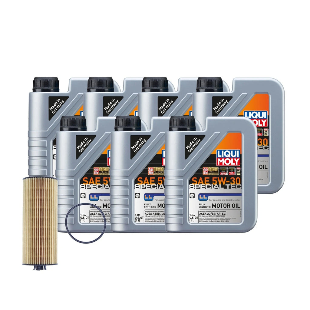 Liqui Moly 7L Special Tec LL 5W30 Oil Change Kit for Mercedes E350 (2010–2016)