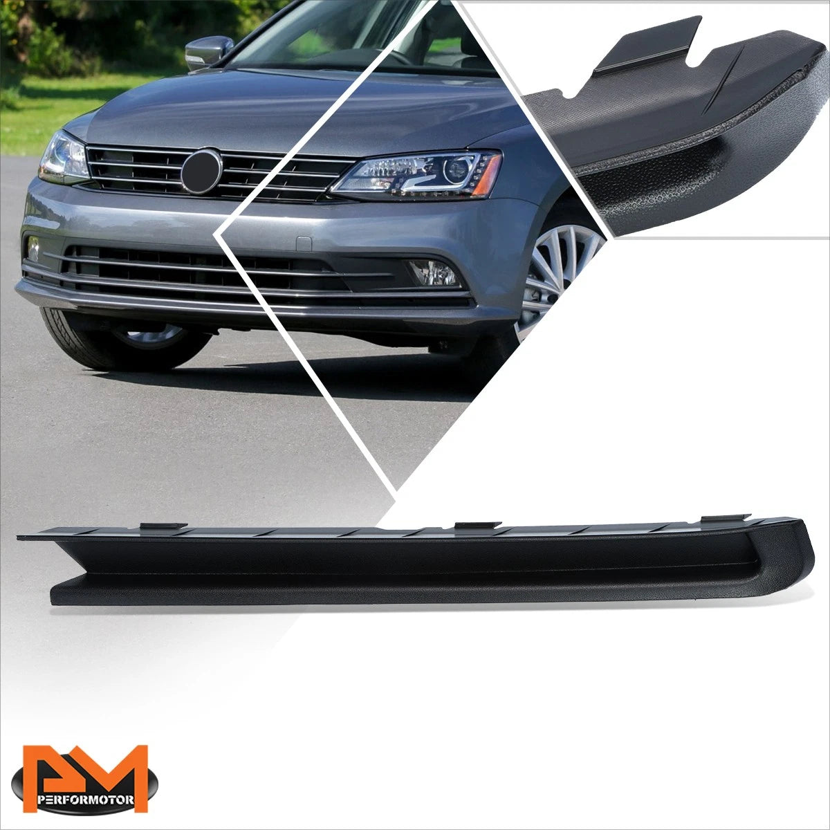 Fog Light Cover Filler for Volkswagen Jetta (2015–2018) Left Side Black