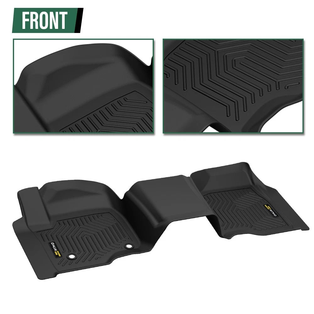 TPE Floor Mats Liners for Chevrolet Silverado/Sierra 1500 Double Cab (2019–2025)