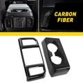 Rear Cup Holder & Air Vent Outlet Cover for Ford F150 (2015–2020) Carbon Fiber EXV