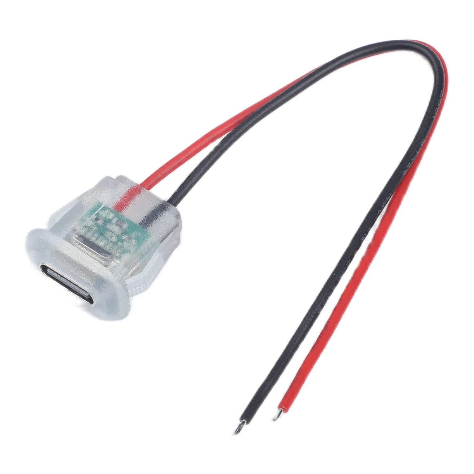 2X Waterproof 2pin Type C Charging Socket with LED Light for