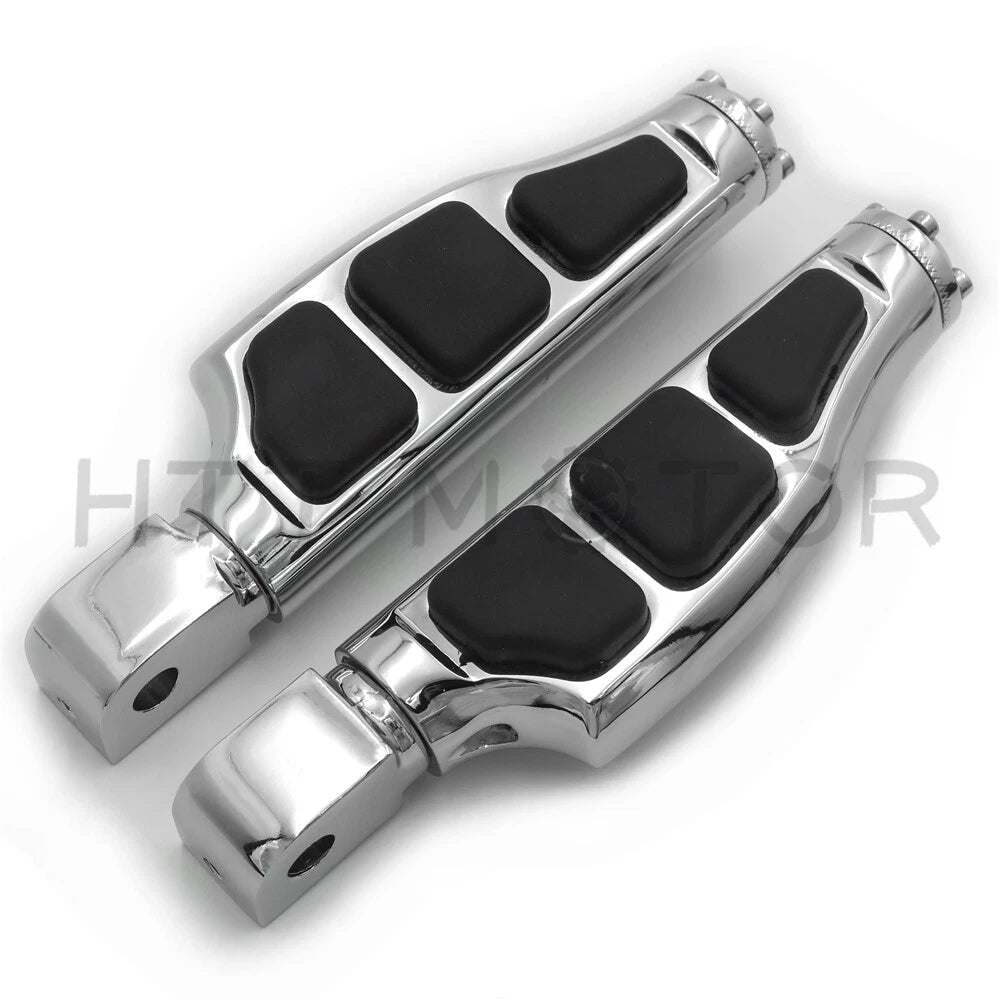 Chrome Flat Wing Footpegs for Yamaha YZF-R6 R6S 600R (1999–2016)