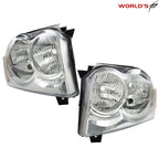 Set of 2 Headlight Assemblies for Jeep Grand Cherokee (2005–2007) Chrome