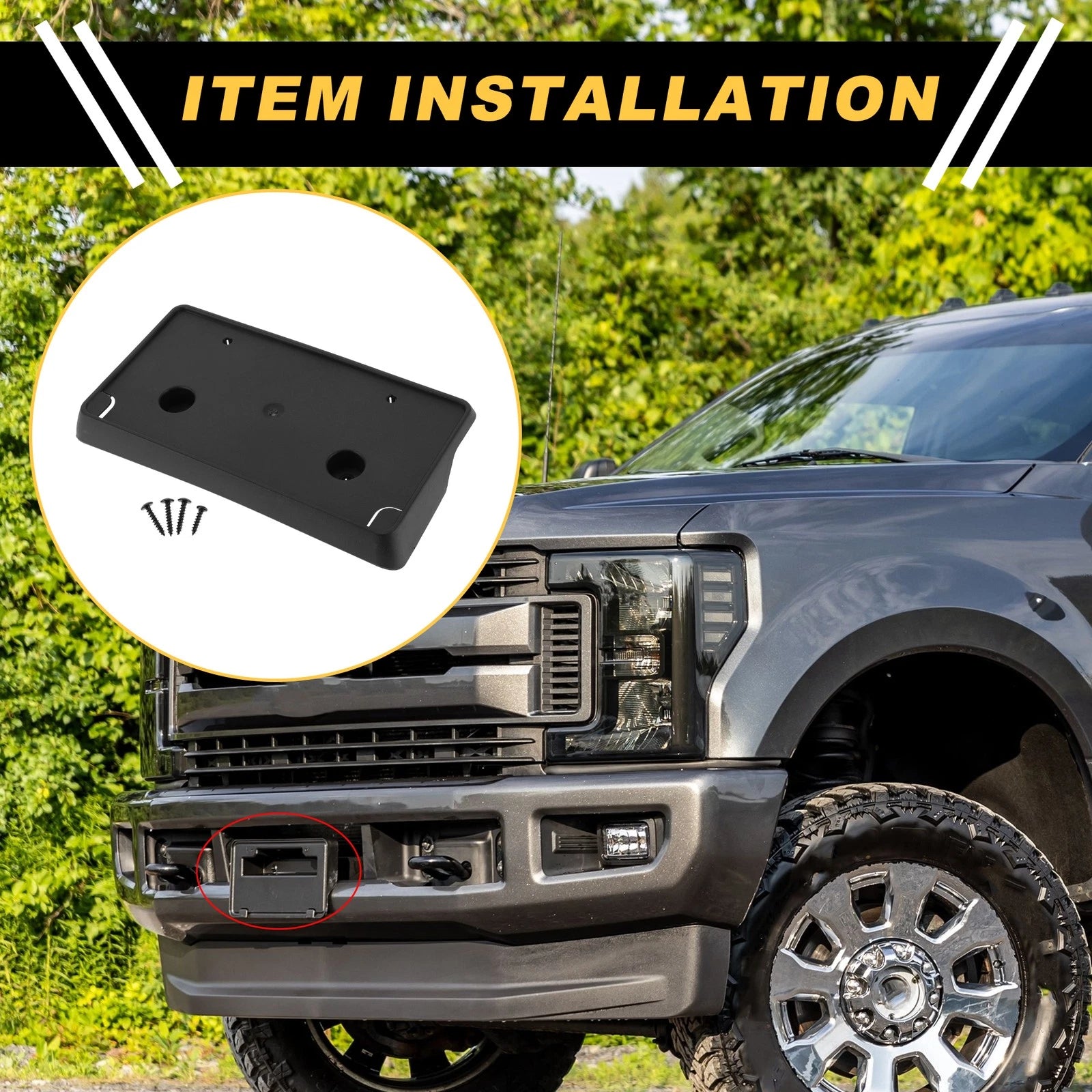 Set of 1 Front Bumper License Plate Bracket for Dodge Ram 1500 (2013–2019)
