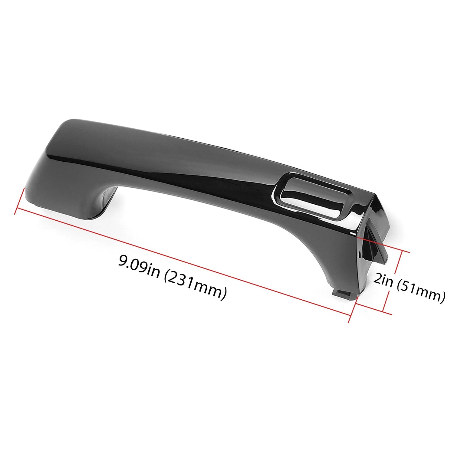 Exterior Door Handle Set of 4 for Hummer H3 H3T (2006–2010) Gloss Black