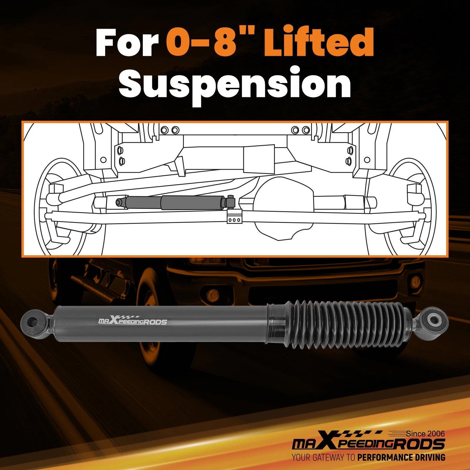 Steering Stabilizer for Ford F-250 F-350 Super Duty 4WD 2008–2016