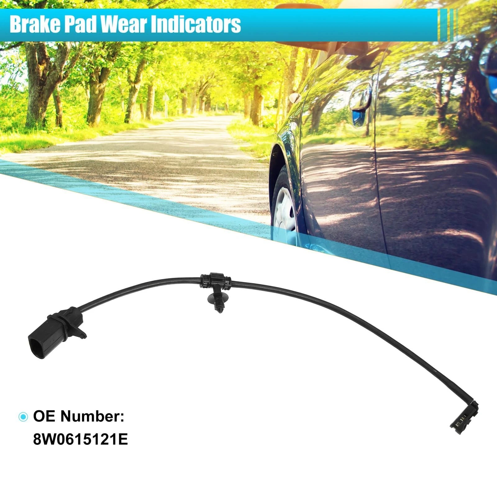 4X 8W0615121E Brake Pad Wear Sensor for Audi A4 Quattro (2015–2018)