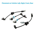 Set of 4 ABS Wheel Speed Sensors for Holden Captiva (2007–2017) 96626080 96626078
