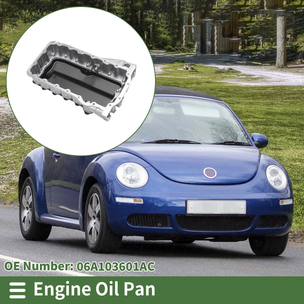 1 Pc Engine Oil Pan No.06A103601AC for Volkswagen Beetle (1998–2006) Aluminum