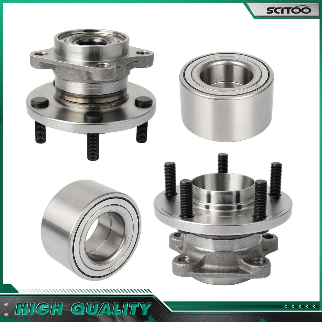 Set of 4 Front Rear Wheel Bearing Hub AWD for Mazda CX-9 (2007–2015)