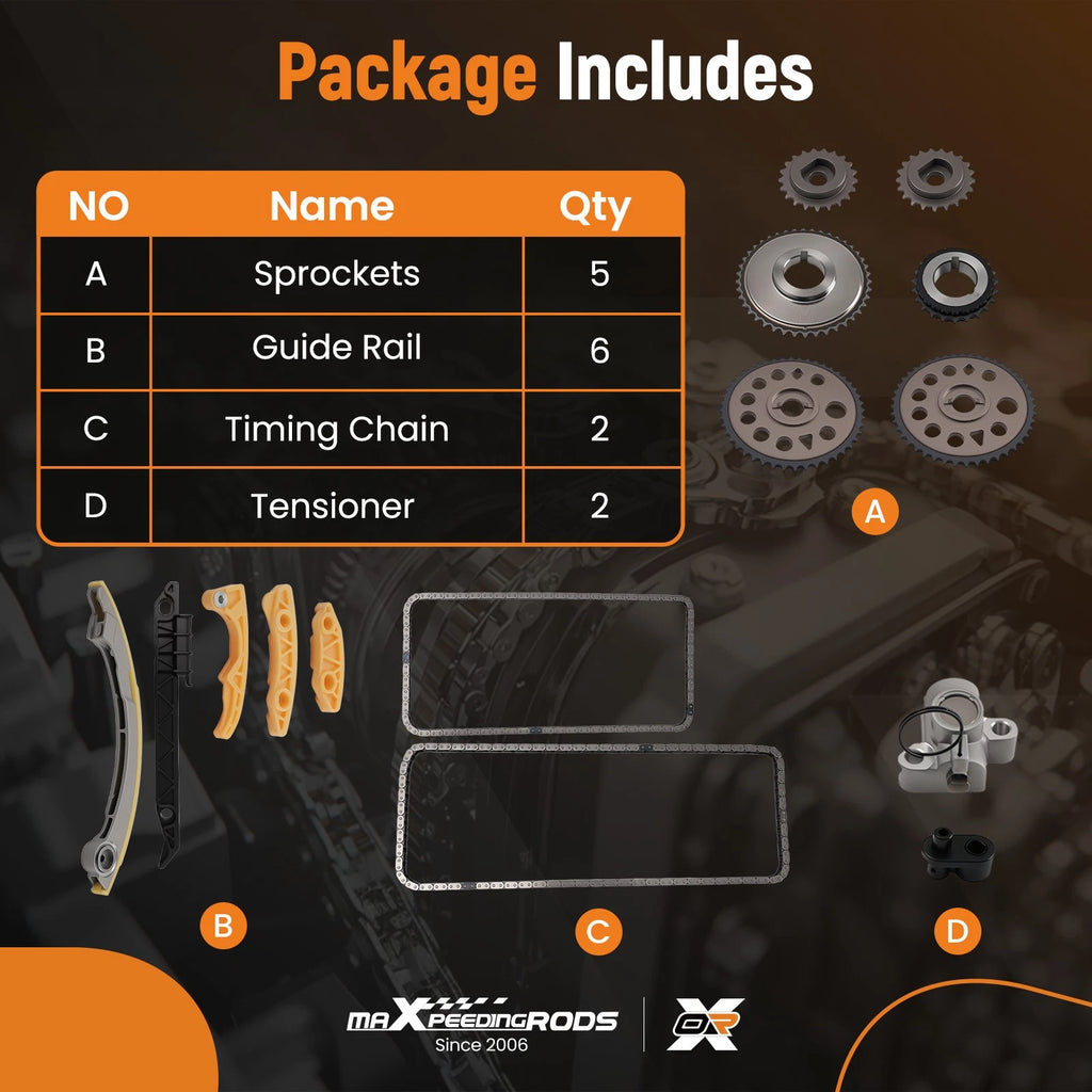 Engine Timing Chain Set for Chevy HHR Malibu 2.2L (2003-2008)