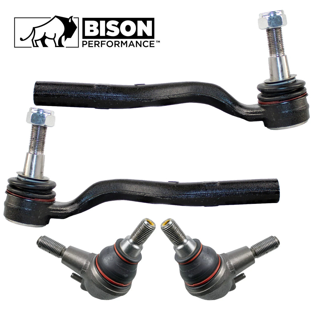 Set of 4 Front Outer Tie Rod Ends & Lower Ball Joints for W212 W218