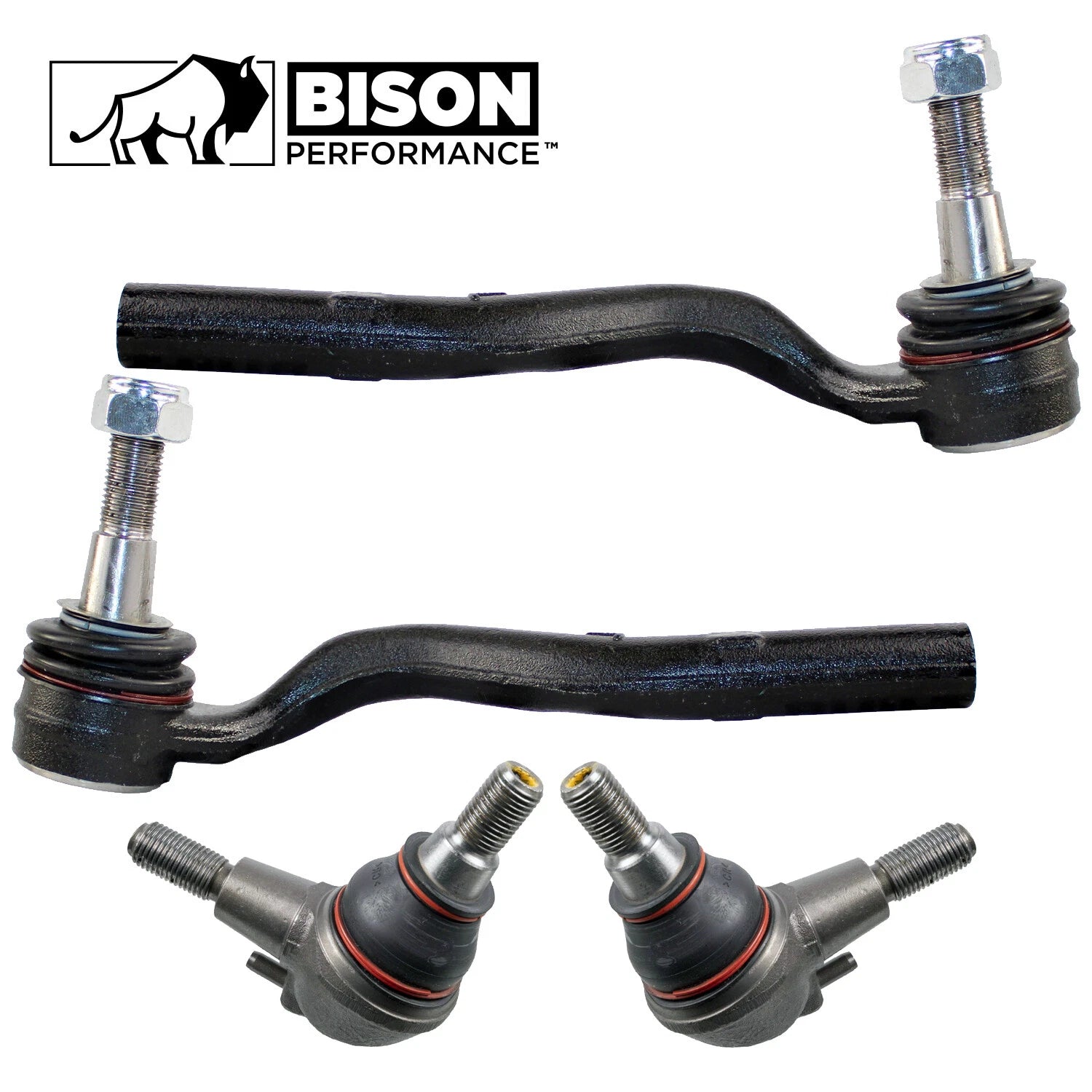 Set of 4 Front Outer Tie Rod Ends & Lower Ball Joints for W212 W218