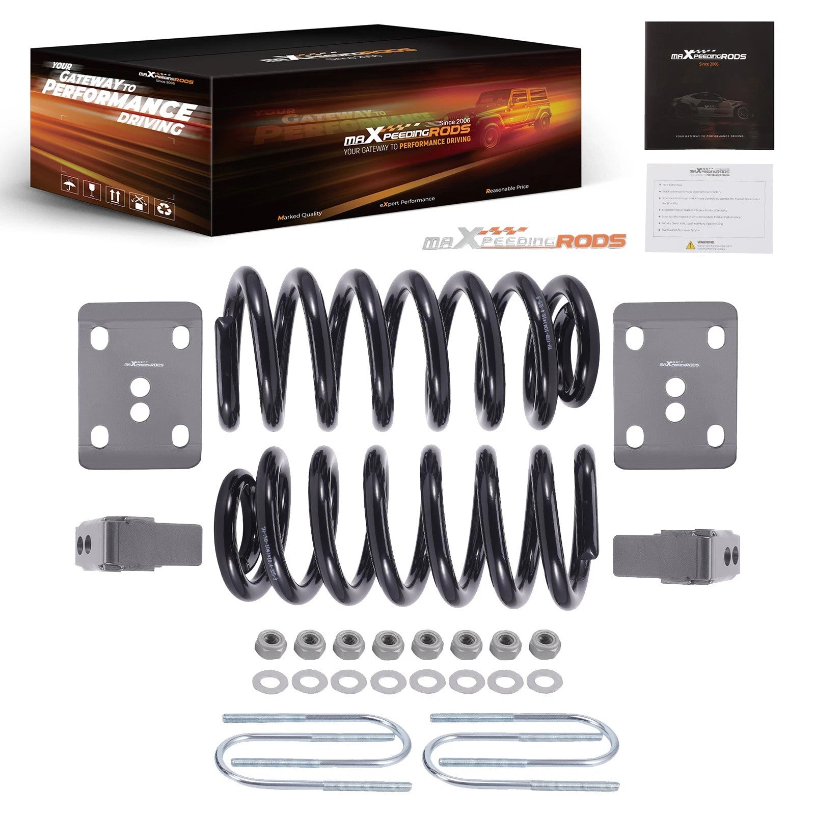 Set of 3" Lowering Coil Springs & 5" Drop Axle Flip Kit for Ford F100 F150 (1980–1996)