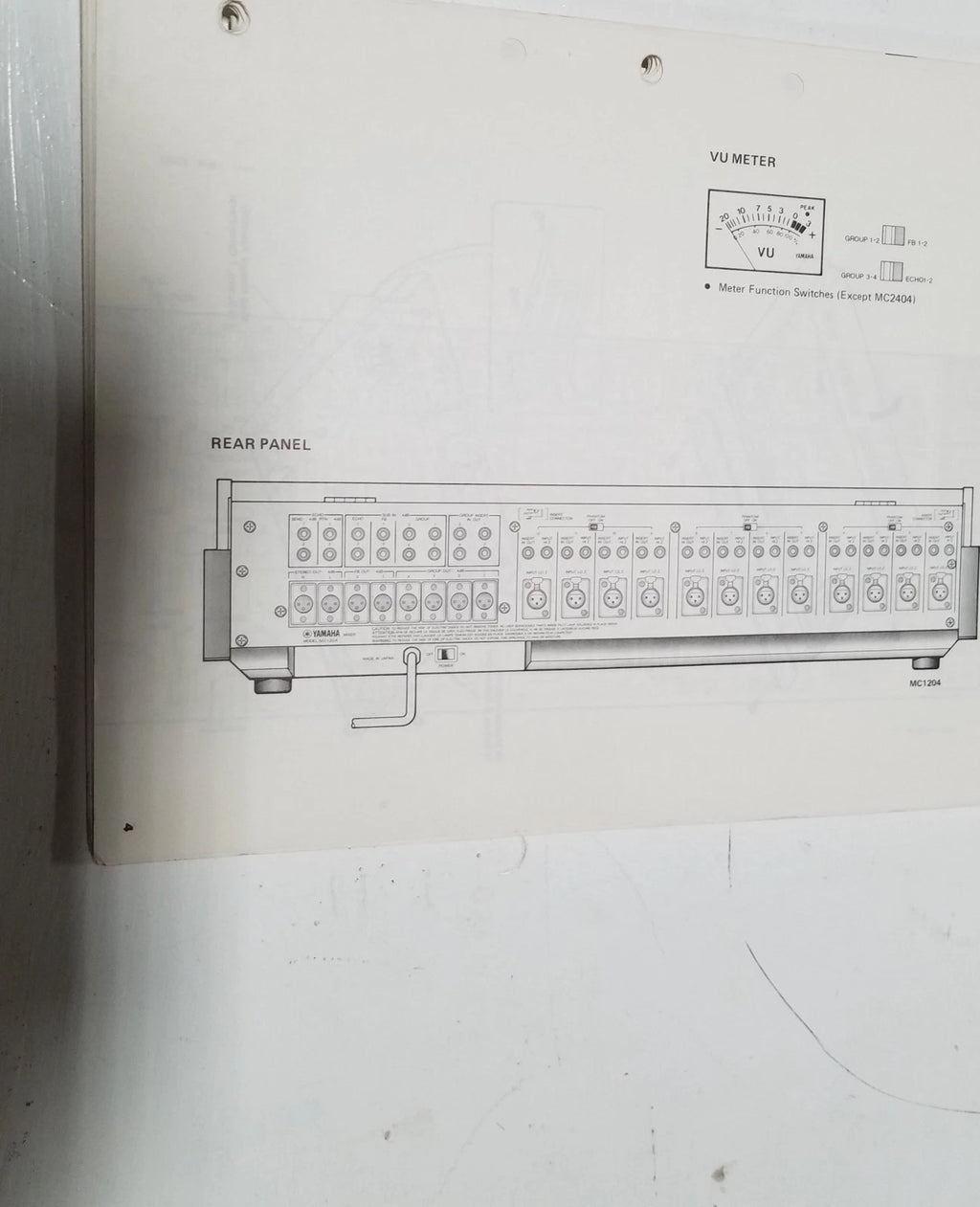 Service Manual for Yamaha MC1204 1604 2404 (Vintage)