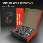 Set of 4 Ignition Coils & 4 Iridium Spark Plugs for Jeep Compass (2007–2017)