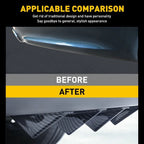 4X Rear Bumper Diffuser Shark Fin Spoiler Lip Splitter Carbon Fiber