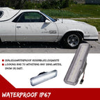 Clear White LED Front Bumper Side Marker Lights for El Camino & Caballero (1982–1987)