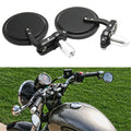 Set of 2 Black Round Handlebar End Mirrors for Honda Grom125 (2014–2020)