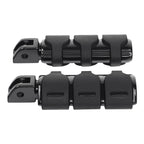 Black Front Rider Driver Footpeg Pegs for Harley Softail Low Rider (2018-2025)