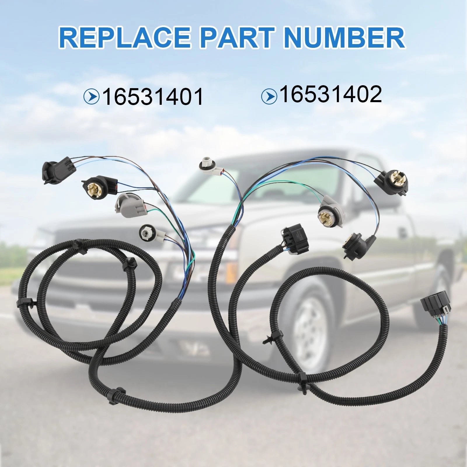 Tail Light Wiring Harness for GMC Sierra, Chevy Silverado