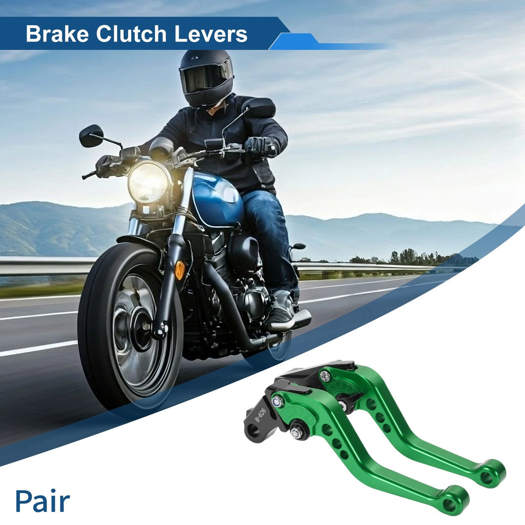 Long Brake Clutch Levers for Honda CB919 (2002–2007) Green 1 Pair
