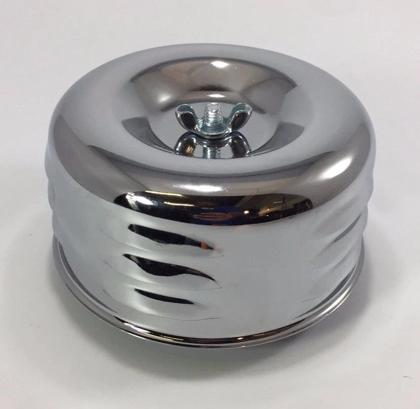 Air Cleaner Assembly with Louvered Chrome Cover for 2 Barrel Carb (1–2)