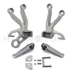 Foot Rest Pegs Brackets for Suzuki GSX-R 1000 (2003–2004) Rear Matte Silver