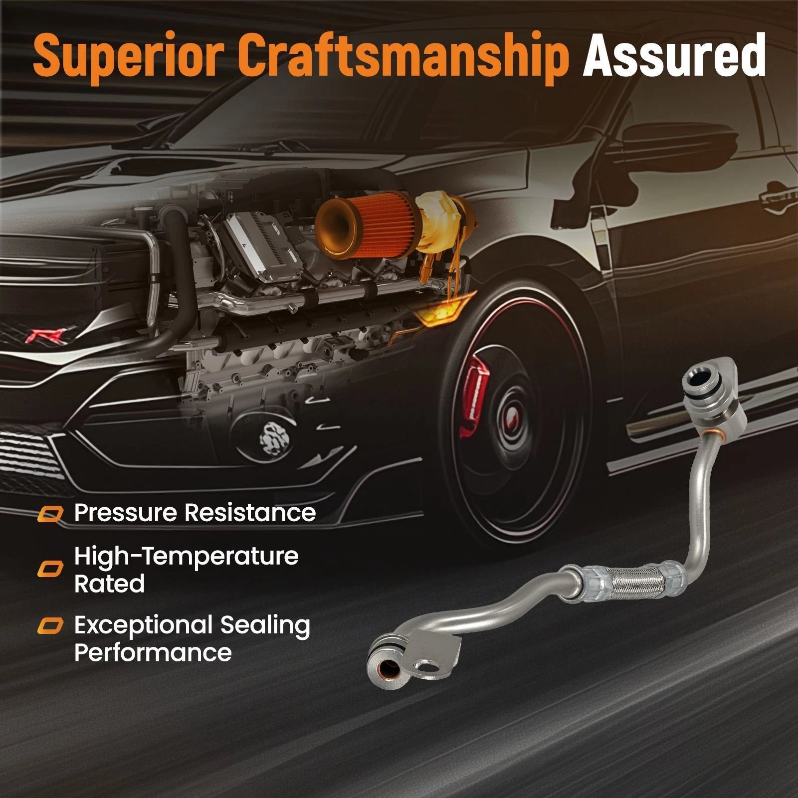 Oil Line Feed Hose for BMW Z4 E89, X6 E71, F02 740Li, E88 135i Turbo (2009–2016)