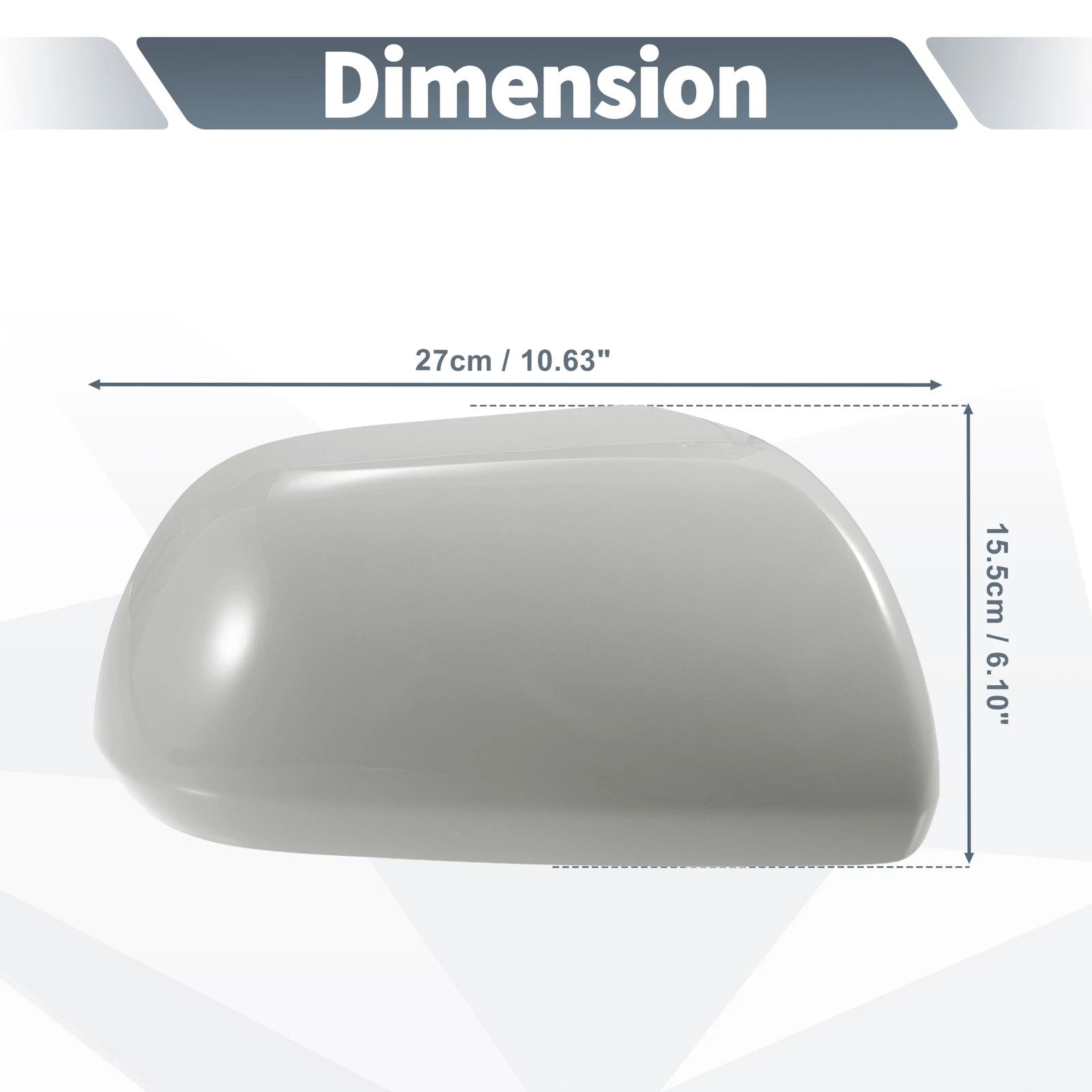 Right Side Mirror Cover Cap for Toyota Highlander (2009–2014) Gray