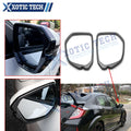 Carbon Fiber Pattern Mirror Rear View Bezel Trims for Honda Civic Type R (2016–2019)