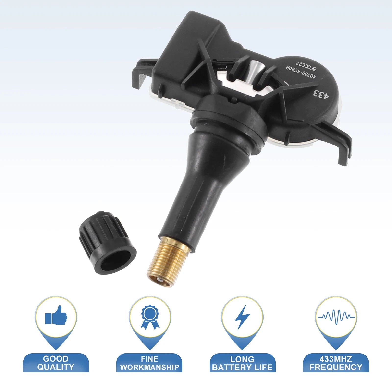 Set of 4 Tire Pressure Monitoring System Sensors 407004CB0B for Nissan 