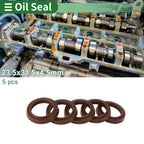 Set of 5 Oil Seal Rotary Shaft Seal FKM Rubber 23.5x31.5x4.5mm