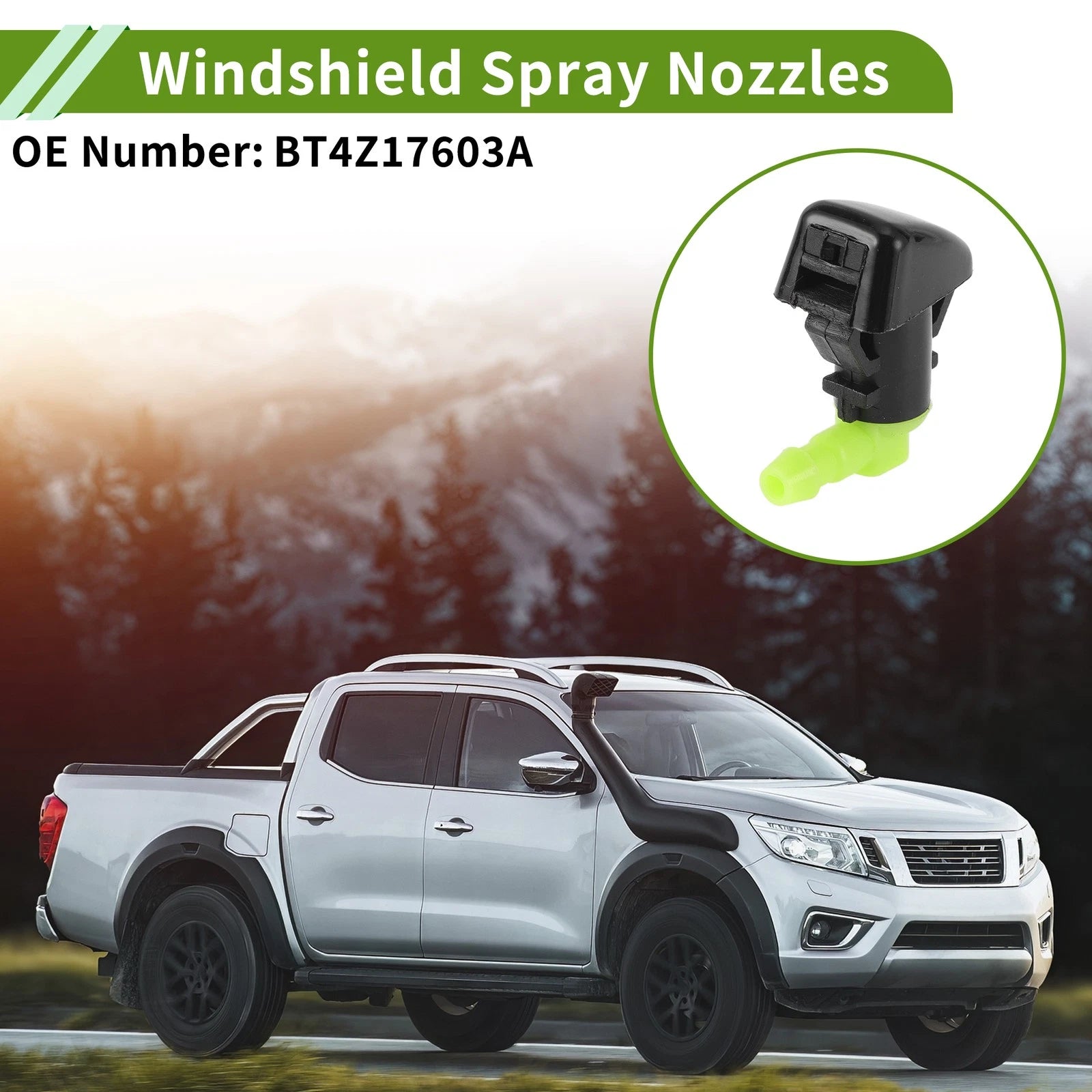 Windshield Washer Nozzle w/ Hose Connector for Ford (2013–2014) No.BT4Z17603A