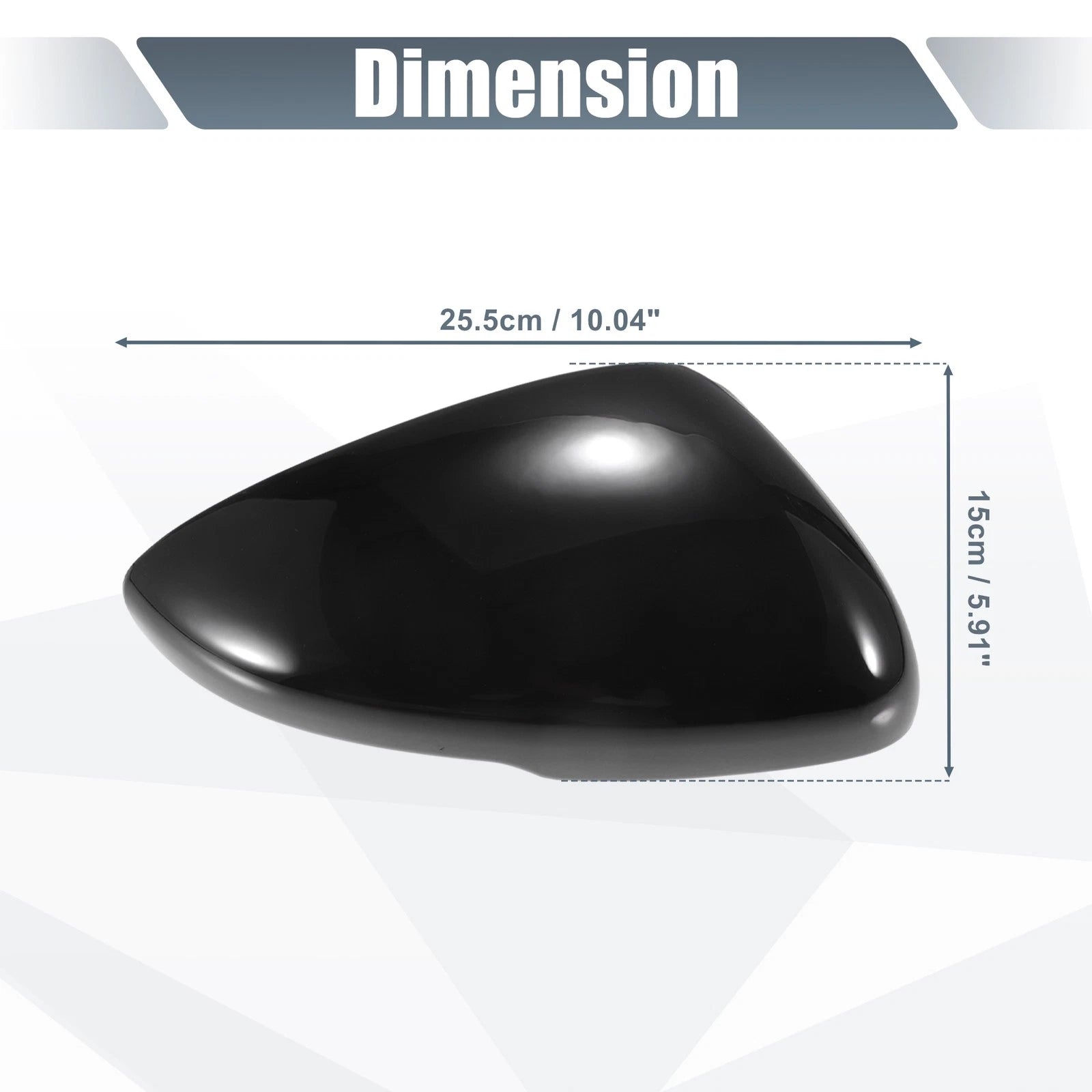 1 Pair Rearview Mirror Cover Overlay Gloss Black for Honda Accord (2018–2021)
