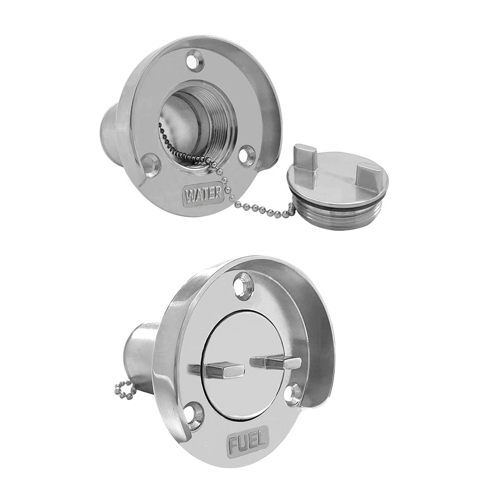 38mm Fill Port for RV Yacht Boat Marine Fuel and Water Use (316 Stainless Steel)