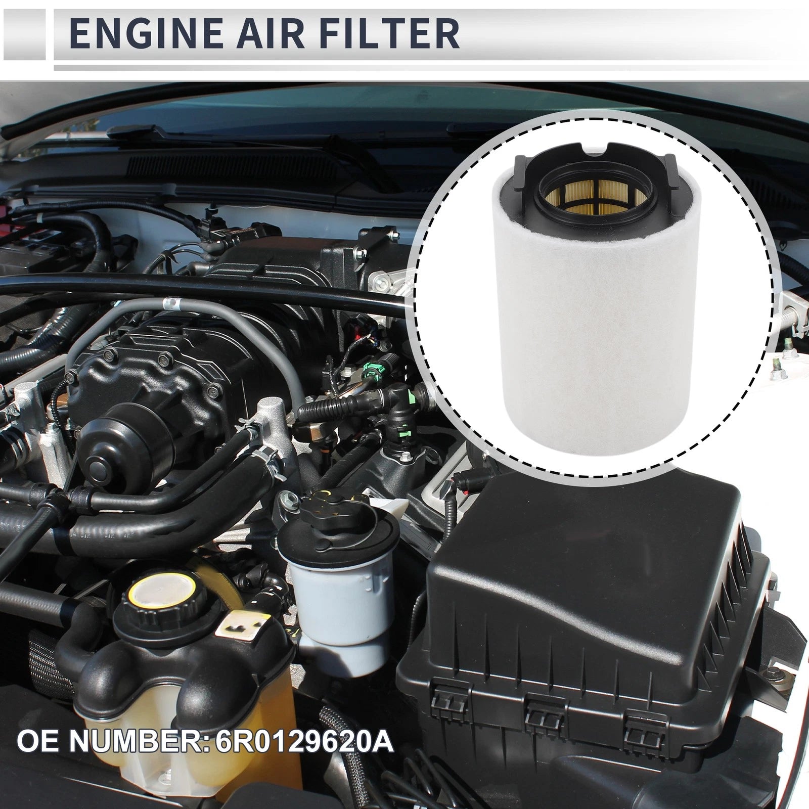 Car Engine Air Filter No. 6R0129620A for Audi A1 (2011–2018) 1 Pc