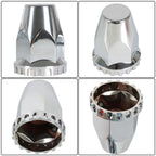 Set of 2 Chrome Wheel Axle Hub Covers for Semi (33MM)