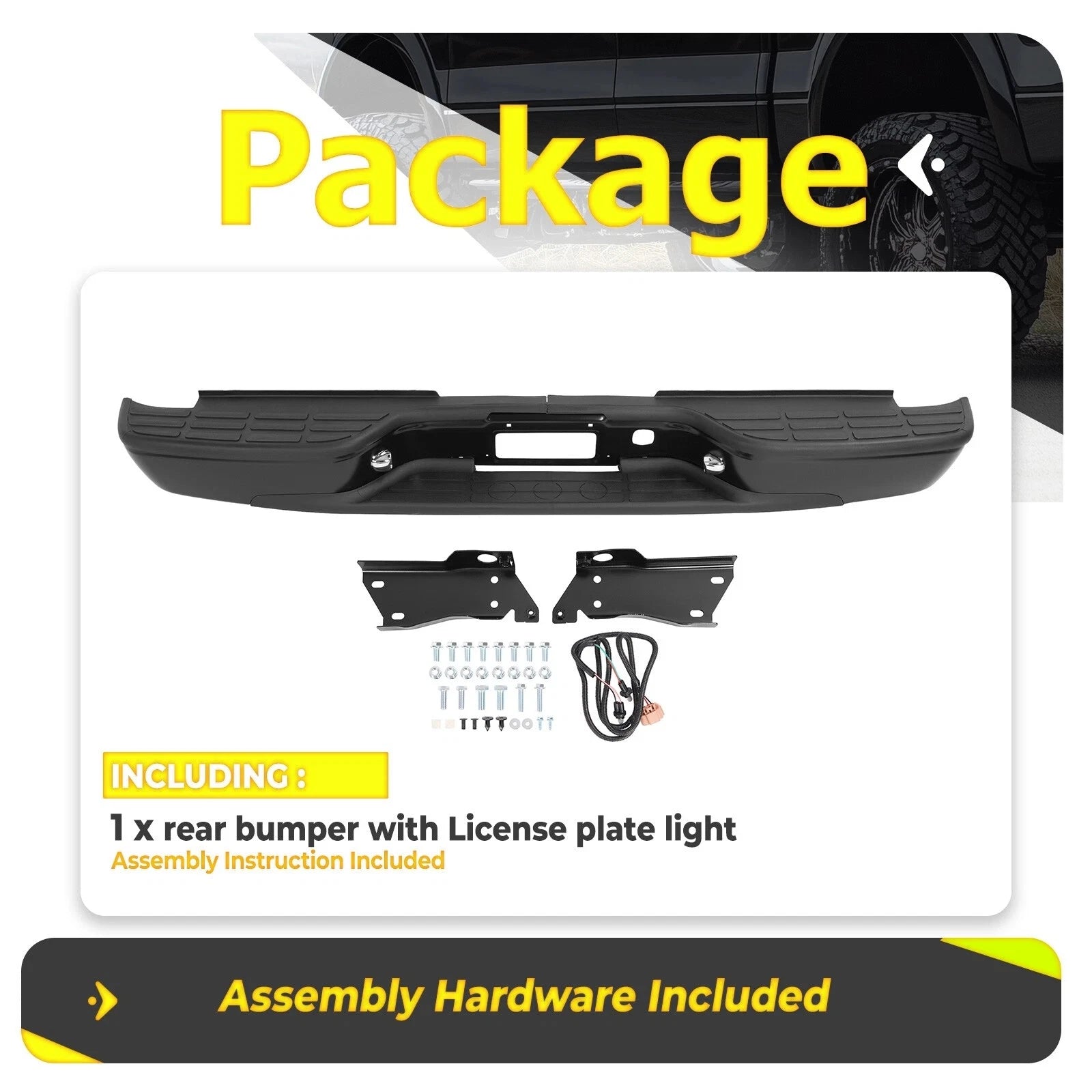 Rear Bumper Assembly for Chevrolet Silverado GMC Sierra 2500HD/3500HD (1999–2007)