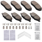 Front and Rear Ceramic Brake Pads for Ford Edge and Lincoln MKX (2011-2015)
