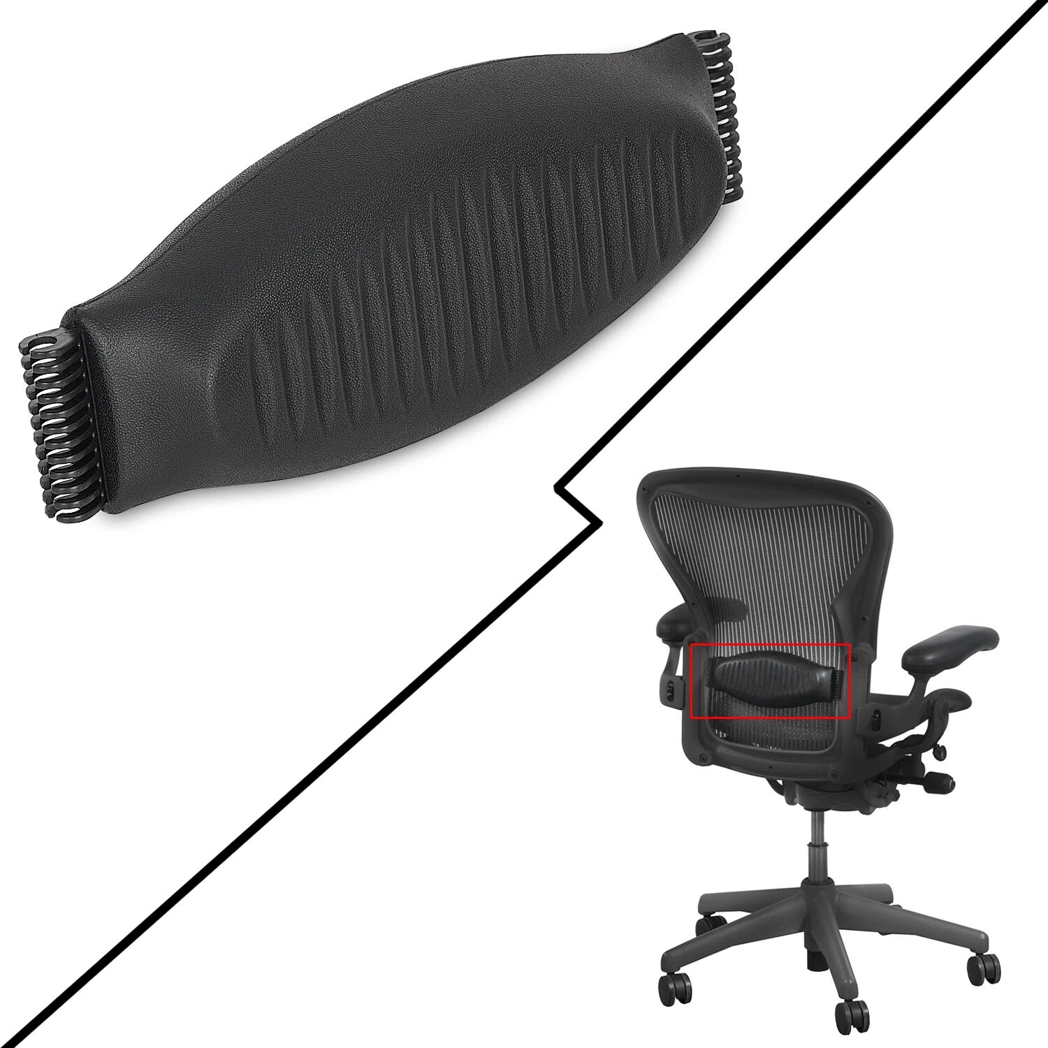Lumbar Pad Support for Herman Miller Aeron Chair Size B (Classic)