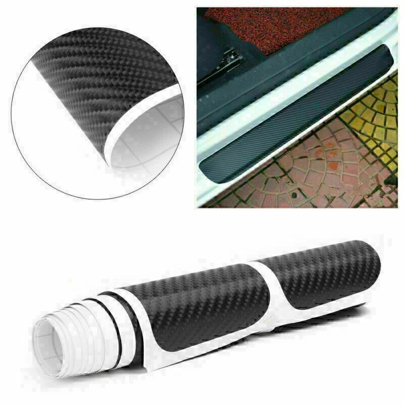4D Carbon Fiber Door Scuff Sill Cover Panel for Dodge Honda
