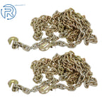 Set of 2 Tow Chains for Flatbed Truck Trailer (3/8" x 20')